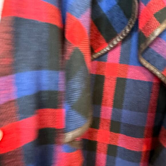 Altered State red and blue cardigan type vest  Size Large - Picture 5 of 10